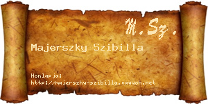 Majerszky Szibilla névjegykártya